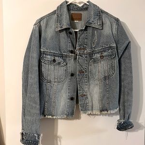 Distressed American Eagle denim jacket